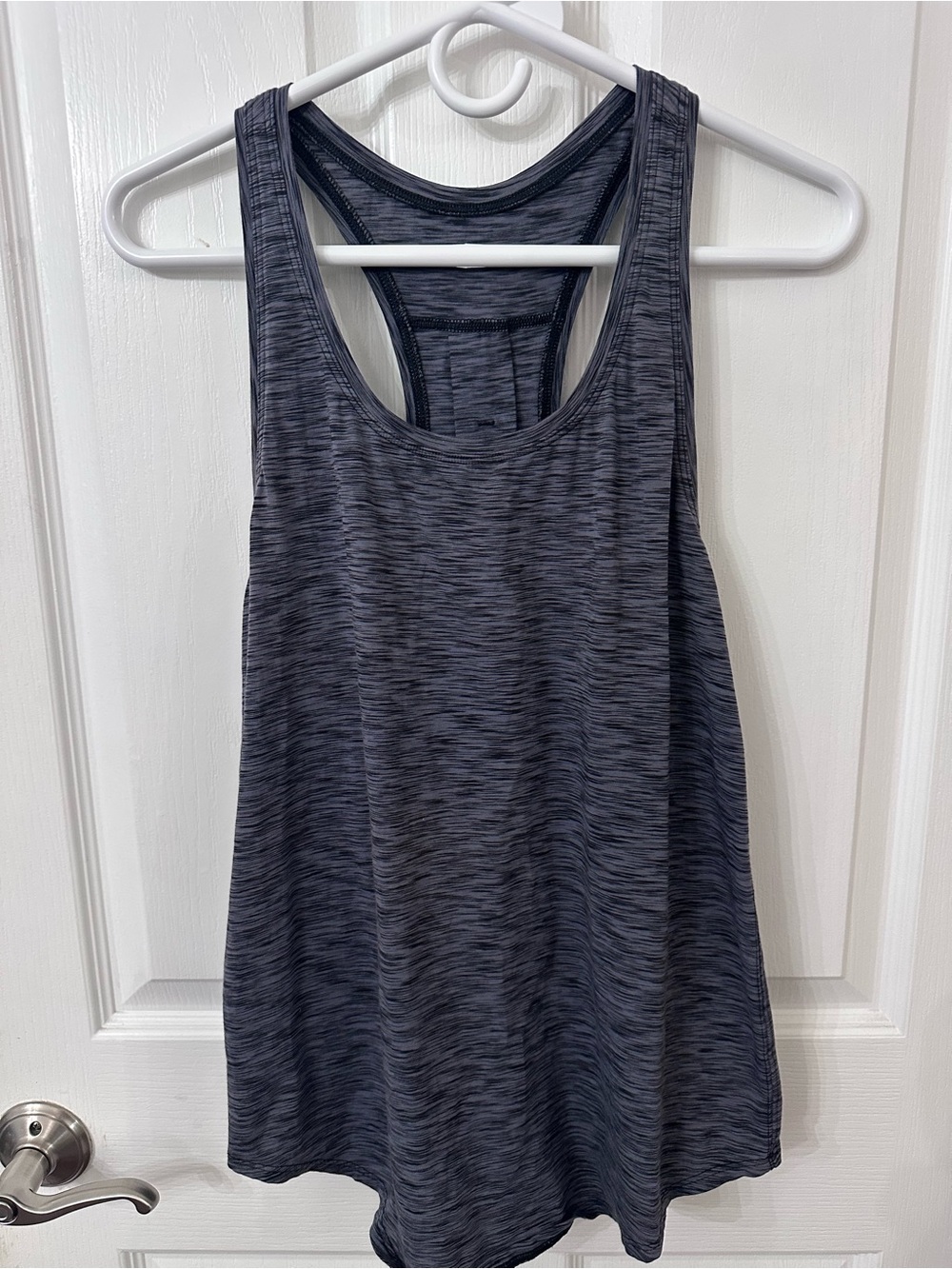 Lululemon Heathered Gray Racerback Athletic Tank Top - Size 8
